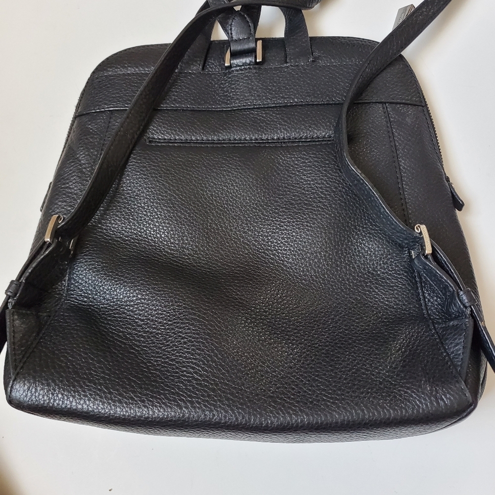 Michael kors pebble leather backpack black silver chain bag WOMEN'S - Picture 6 of 12